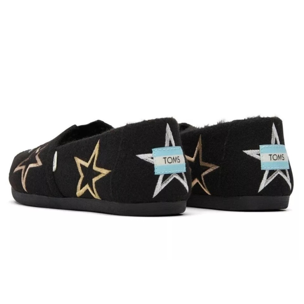 Authentic TOMS Black,Silver,& Gold Stars